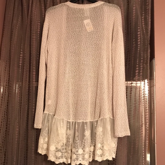 | American Rag | Lace High Low Cardigan - Picture 2 of 4
