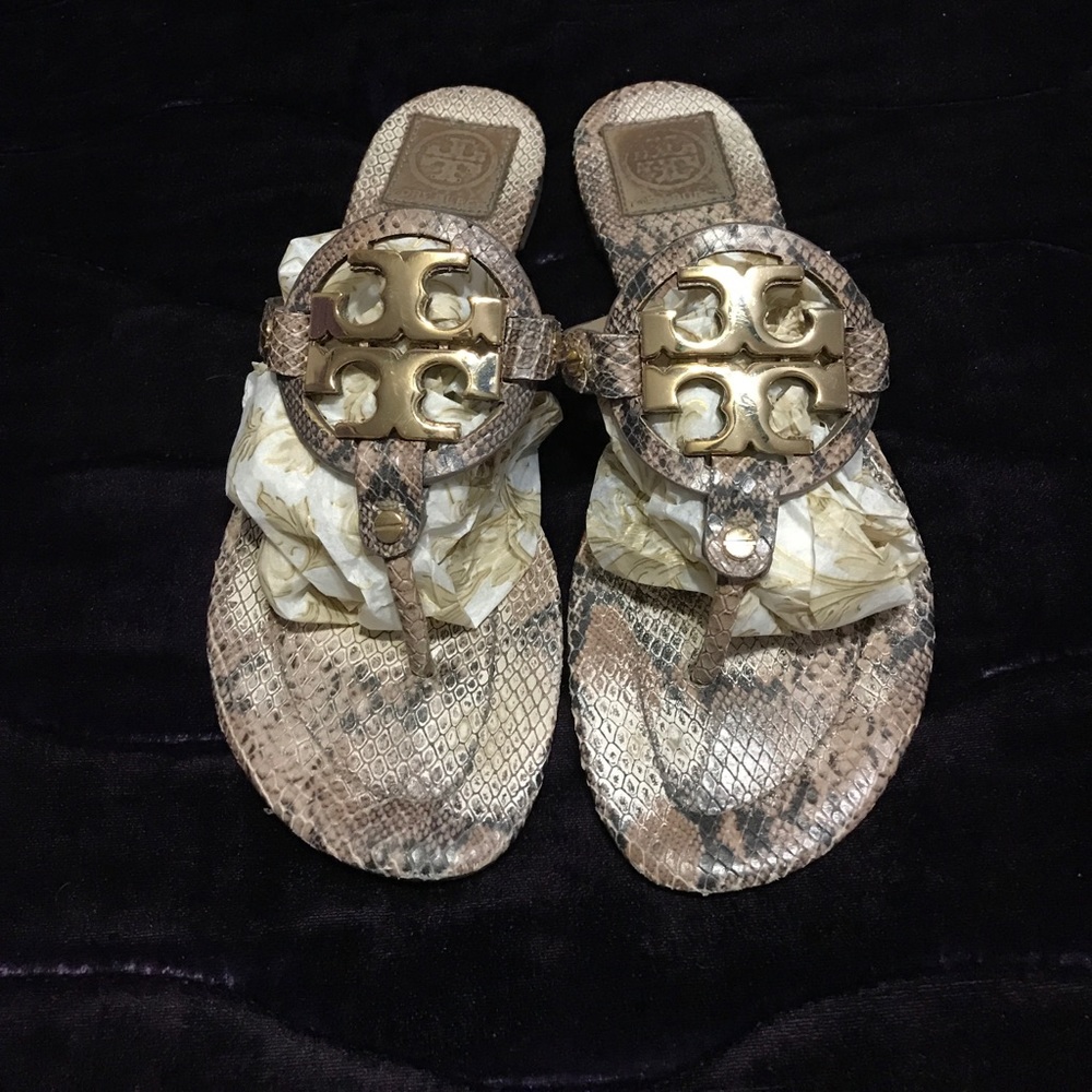 Tory Burch snakeskin sandals