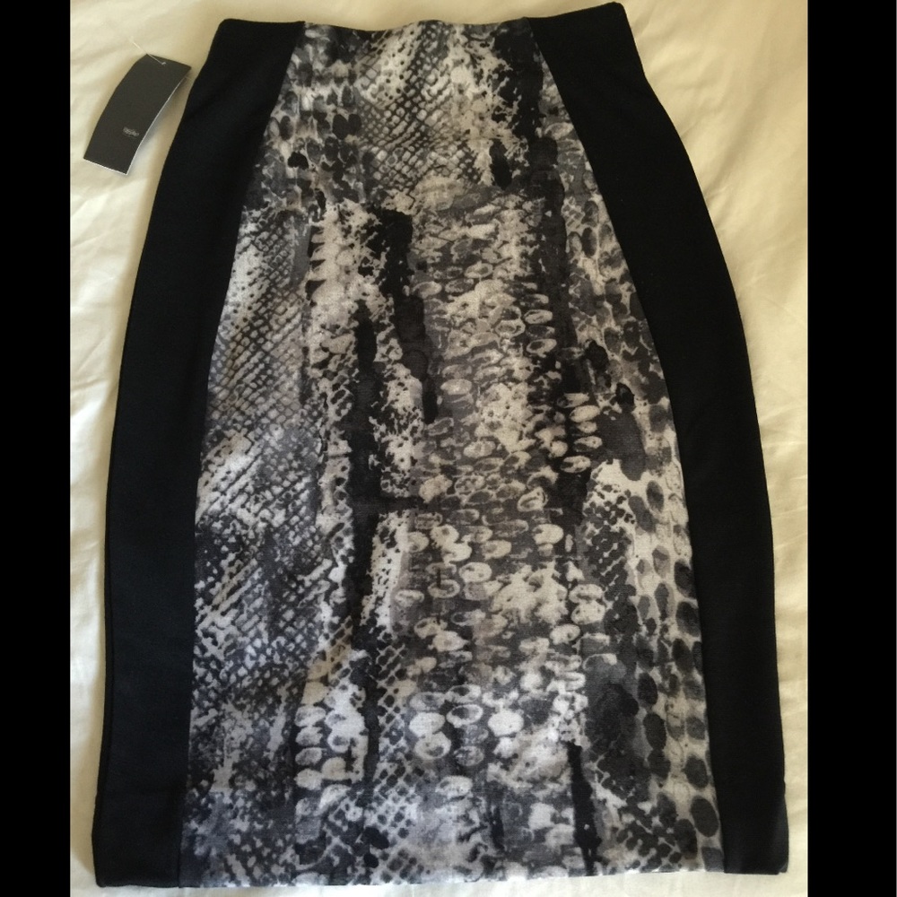 Mossimo Ponte Ebony Print Skirt