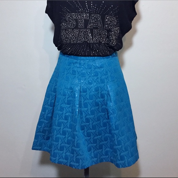 Kirna Zabete Dresses & Skirts - Kirna Zabete at Target Blue Textured Skater Skirt