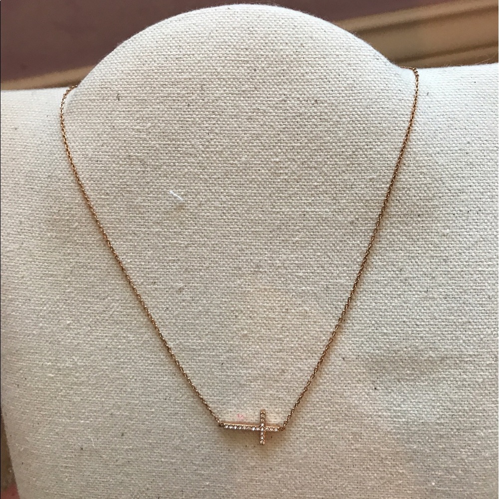 Fossil Cross Necklace