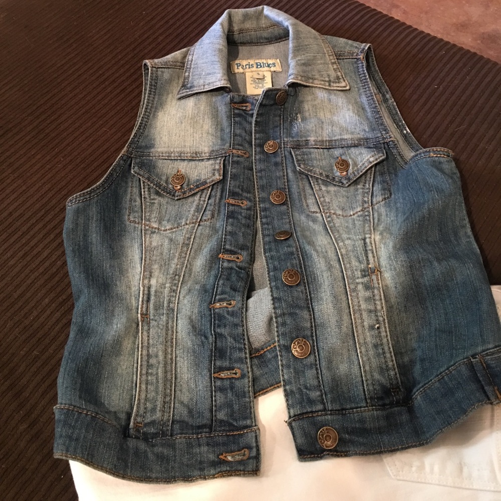 Paris Blues medium wash demin vest