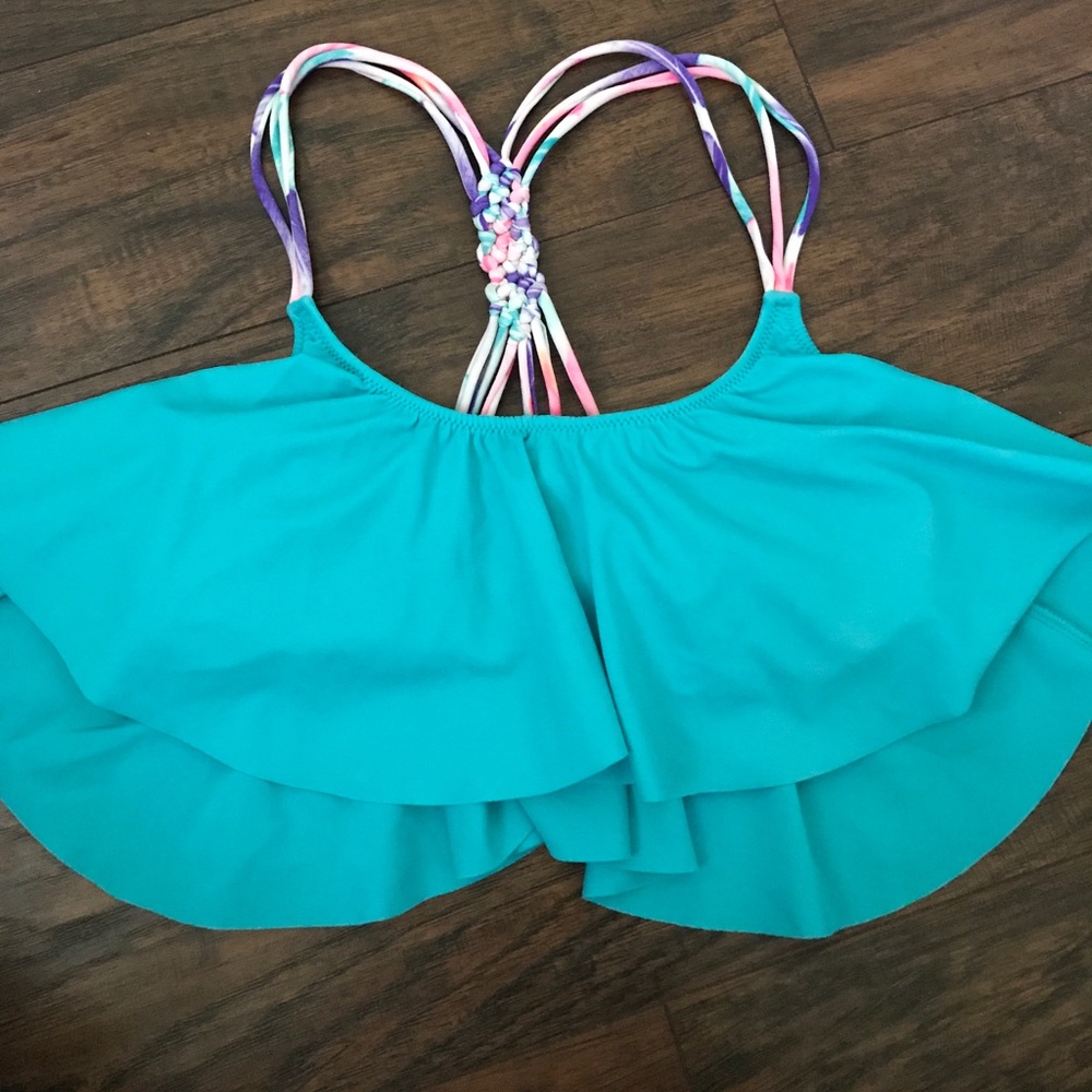 VS Pink flouncy bikini top