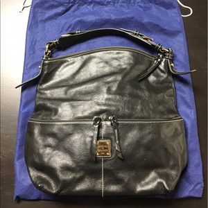 New Dooney & Bourke Black Leather Shoulder Bag