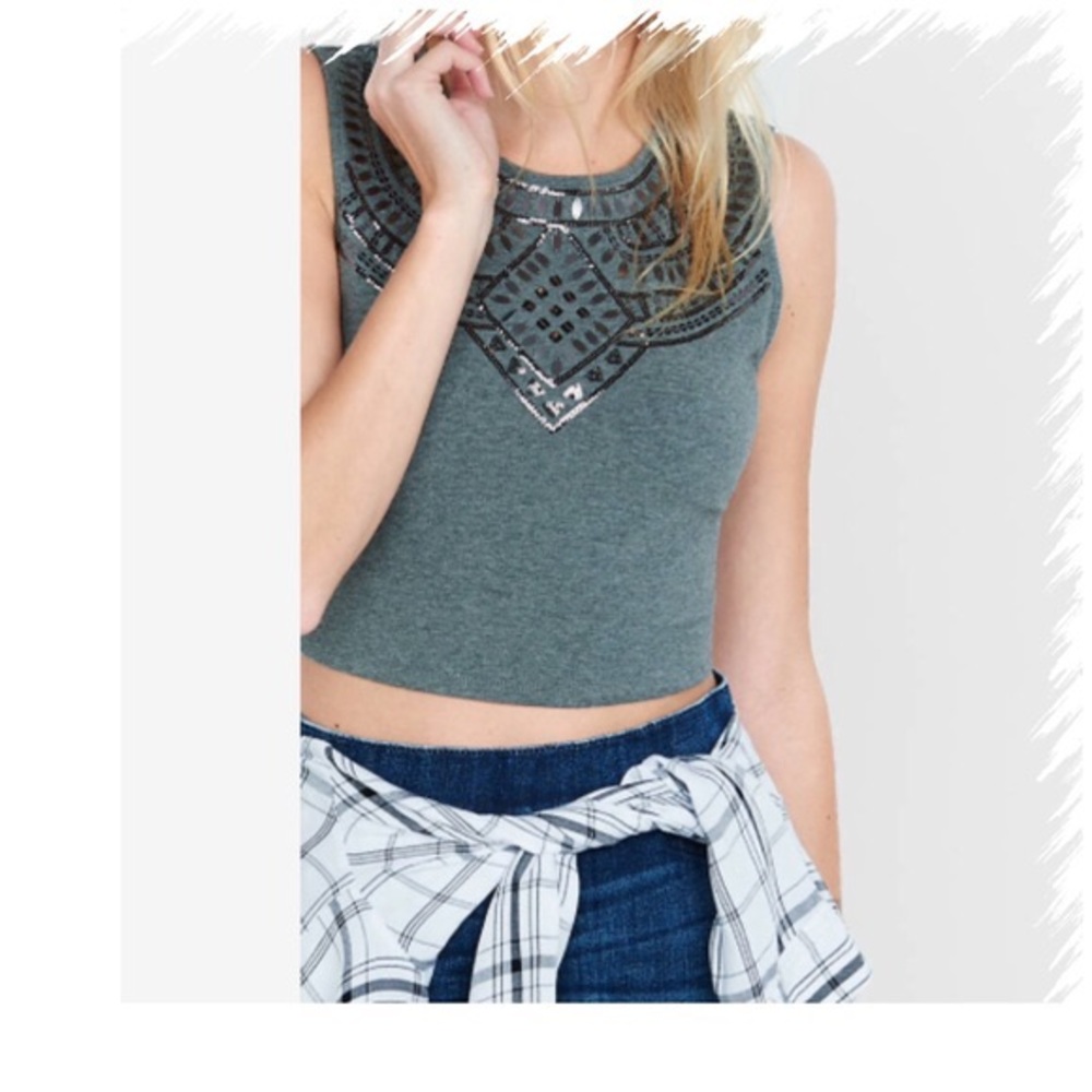 Beautiful sequined crop top