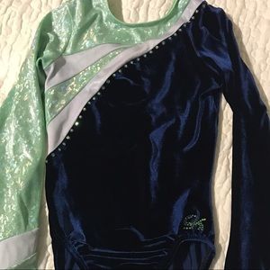 Long sleeve girls Med GK leotard gymnastics outfit