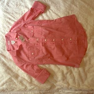 Xxs coral perfect fit J.crew button down shirt