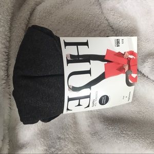 HUE Control Top Tights Gray NWT