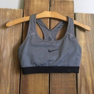 Nike gray dri-fit sports bra