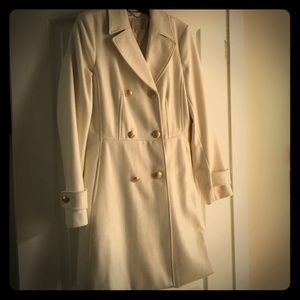 Winter white mid length peacoat.