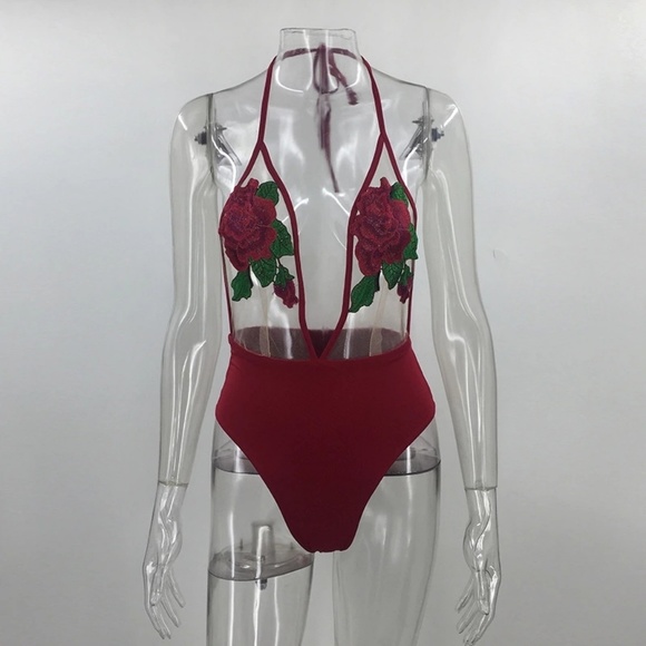 New! Embroidered Swimsuit - Picture 2 of 4