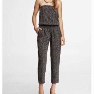 Express Blk/White strapless romper