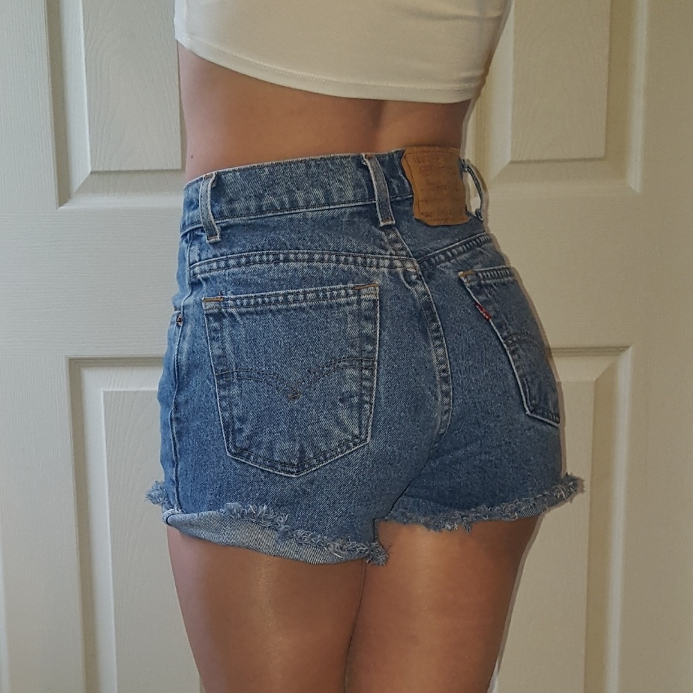 Levi's Vintage High Waist Denim Jean Shorts