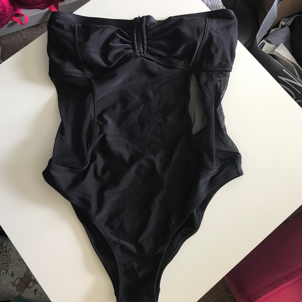 Black mesh one piece EUC