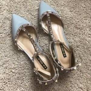 Studded Pointed Toe Flats (8)