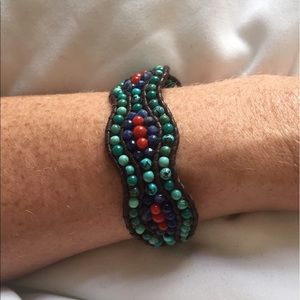 Chan Luu turquoise, coral, lapis lazuli bracelet