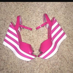 Jessica Simpson Striped Wedges
