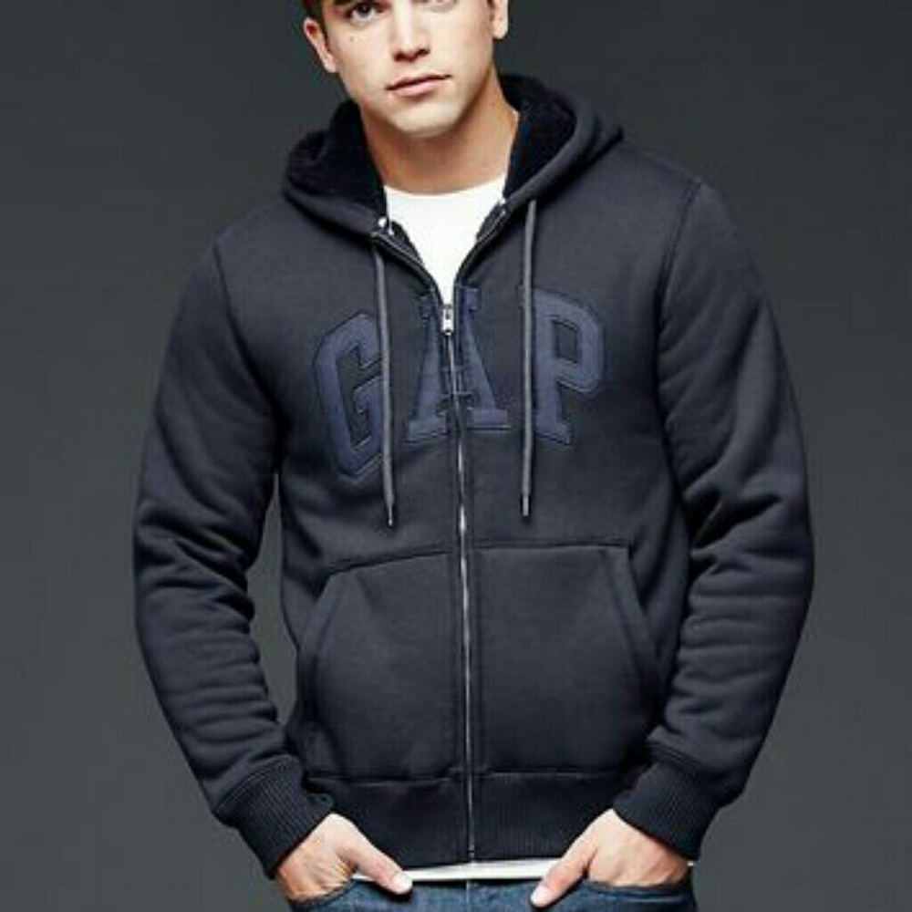 !!SOLD!! Gap Men Arch Logo Sherpa Zip Hoodie NWT