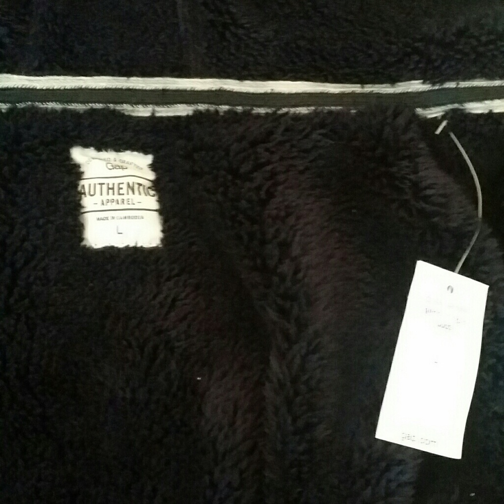 !!SOLD!! Gap Men Arch Logo Sherpa Zip Hoodie NWT - Picture 7 of 8