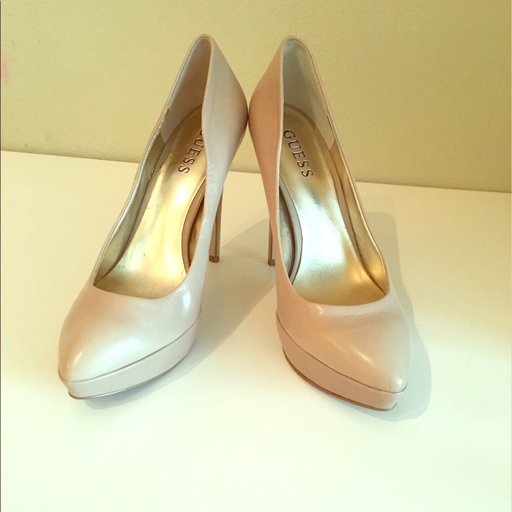 Guess nude high heels, size 7