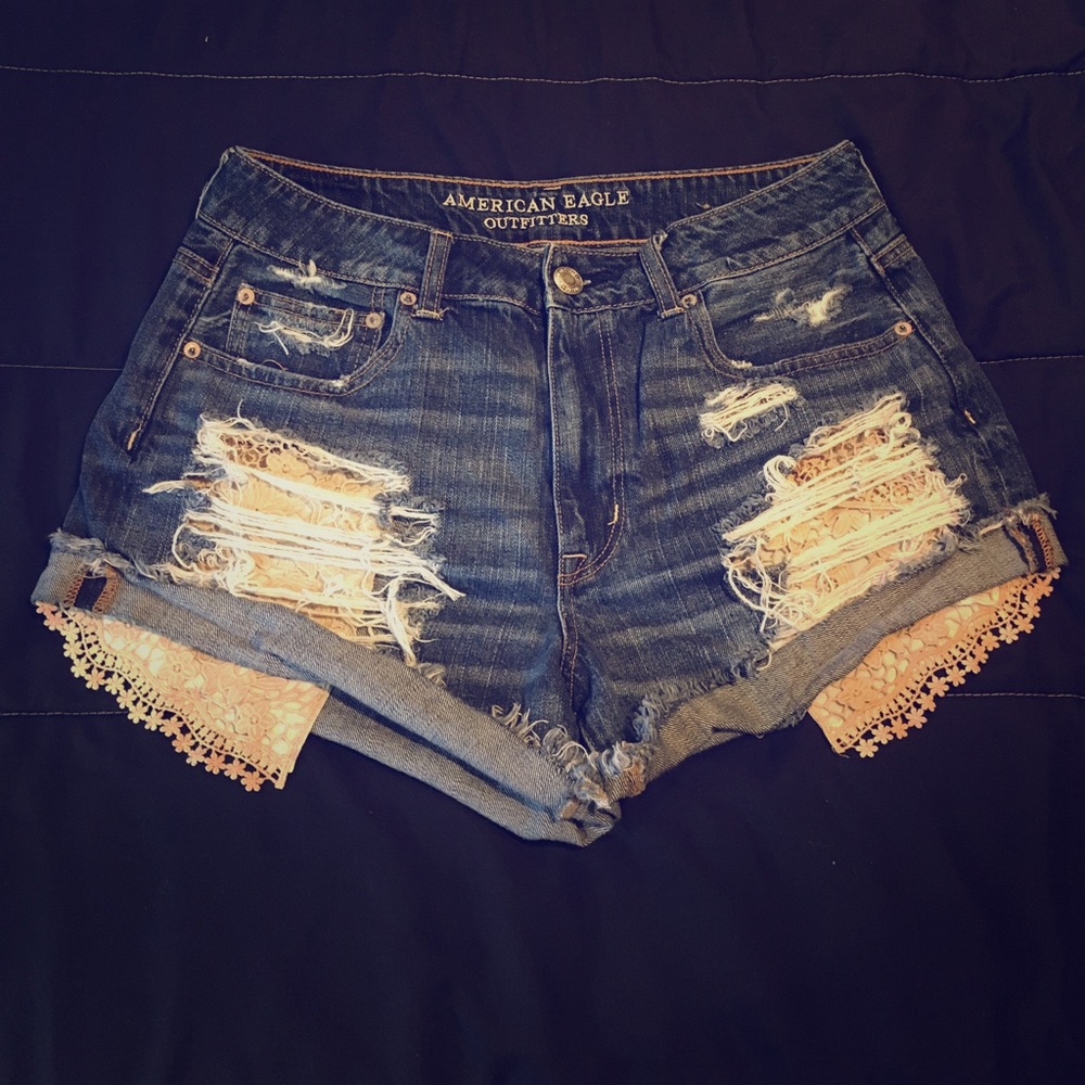 American Eagle hi-rise festival shorts