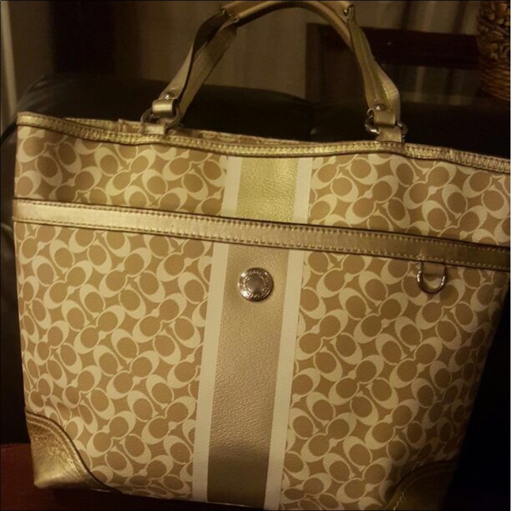 Coach gold bag