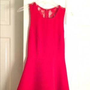 A line red party dress