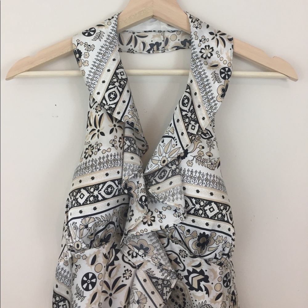 Floral halter top blouse