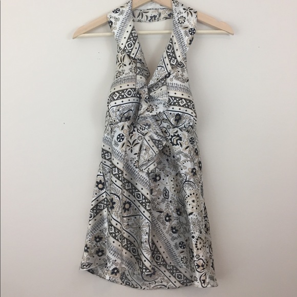 Floral halter top blouse - Picture 3 of 5