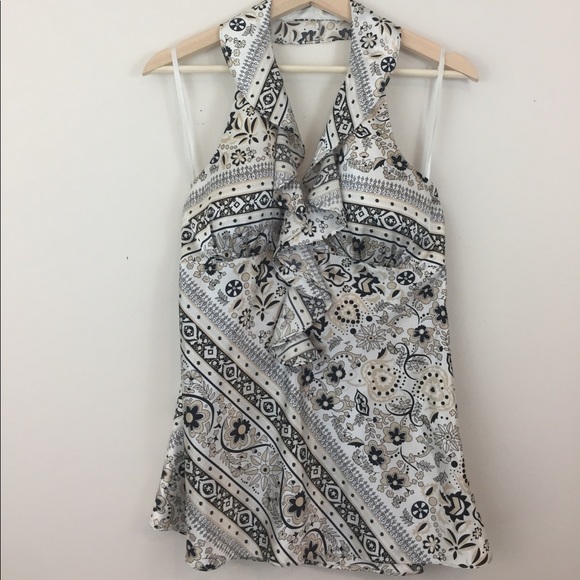 Floral halter top blouse - Picture 5 of 5