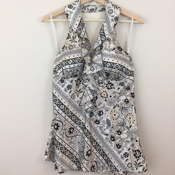 Floral halter top blouse - Picture 2 of 5