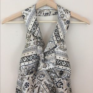 Floral halter top blouse