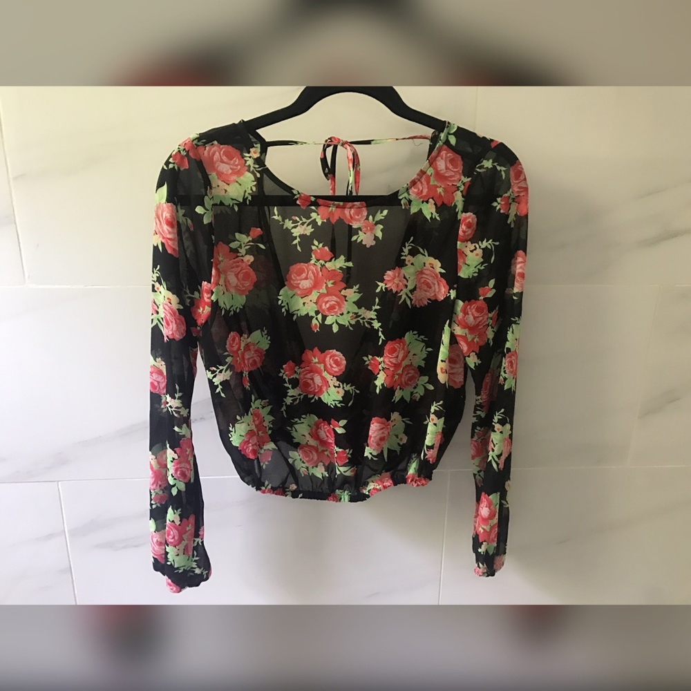 Guess Floral open back top