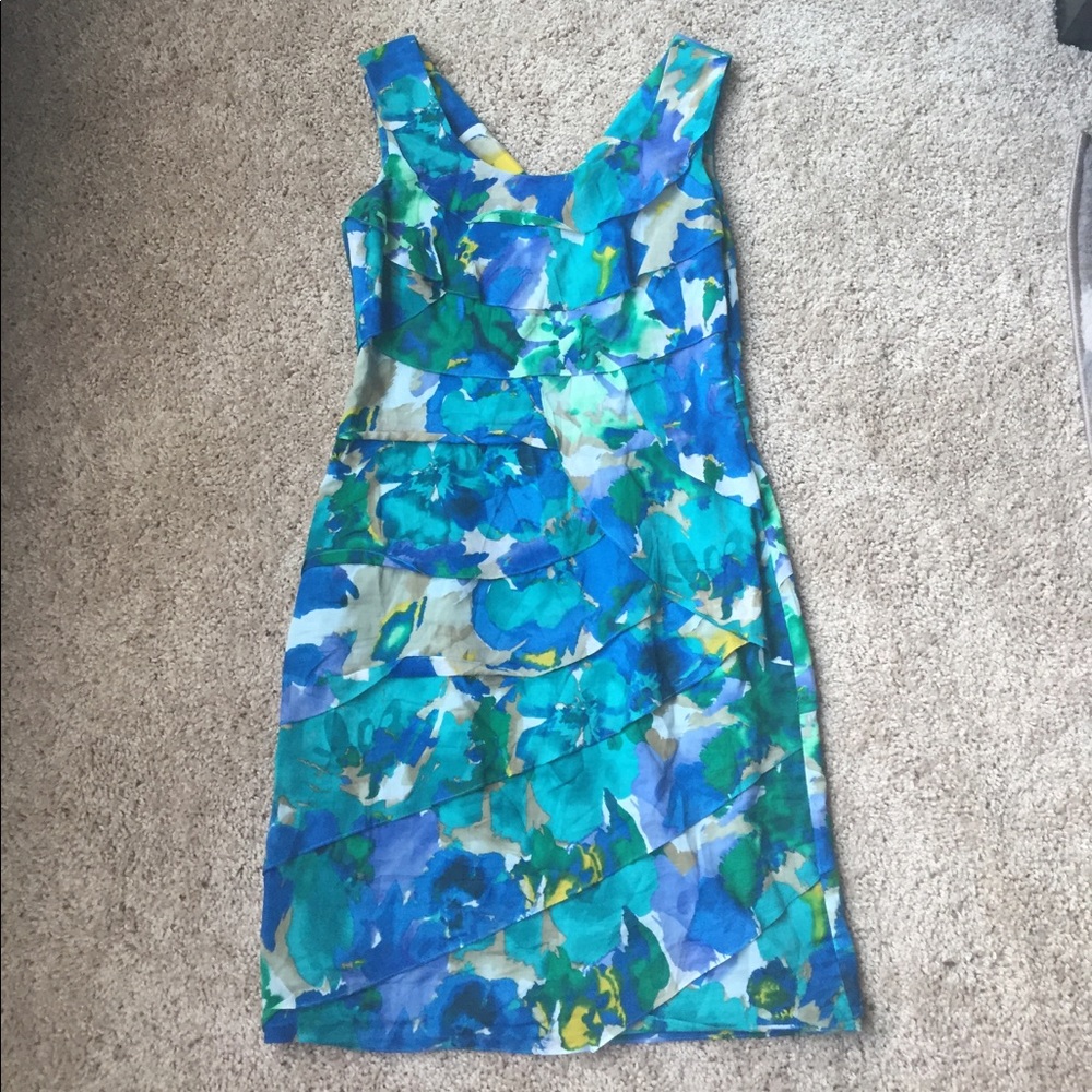 Calvin Klein Blue Floral Dress