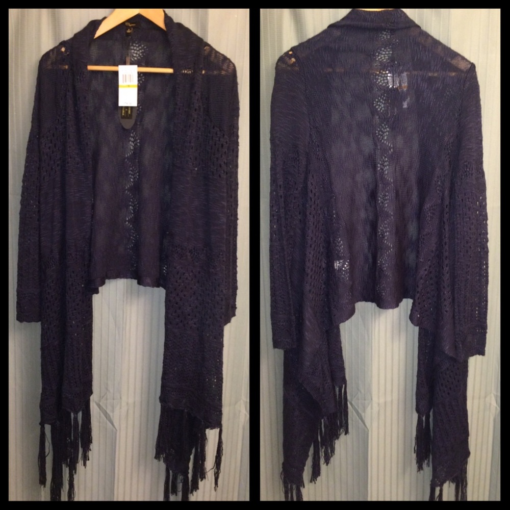 Blue Poncho Sweater