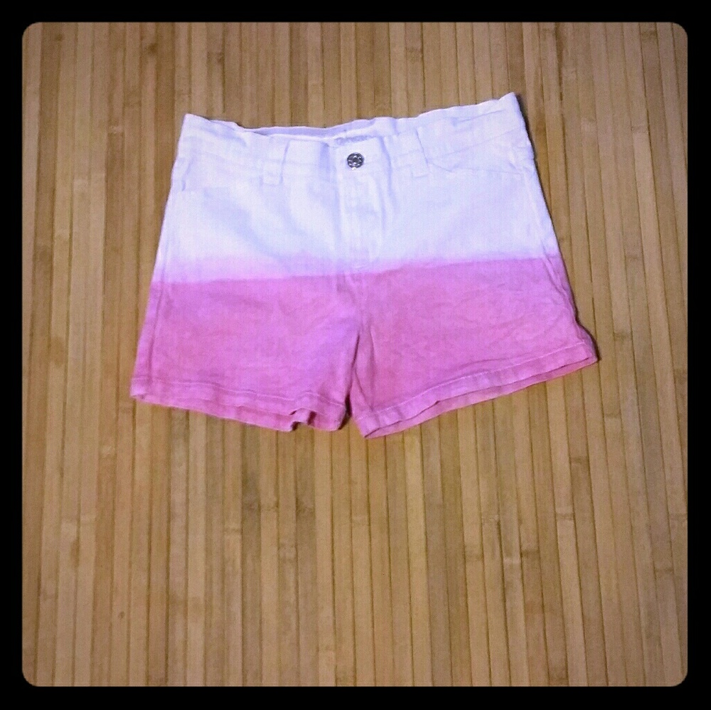 Like new pink and white girls shorts sz 14