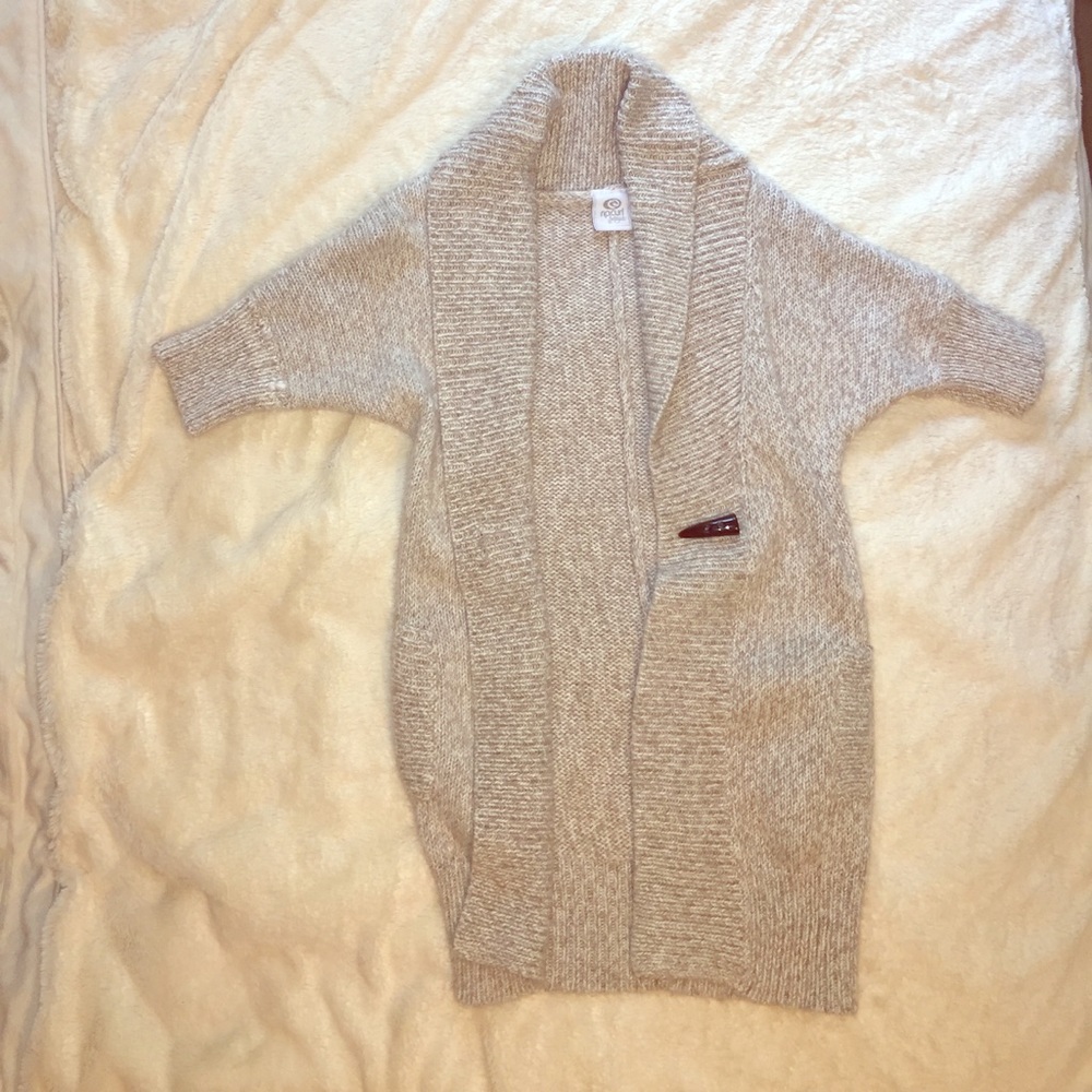 Long Xs ripcurl oatmeal cardigan with pockets