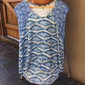 Anthropologie- short sleeve oversized blouse