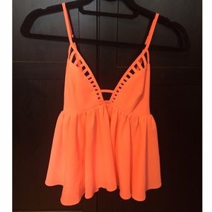 neon orange tank