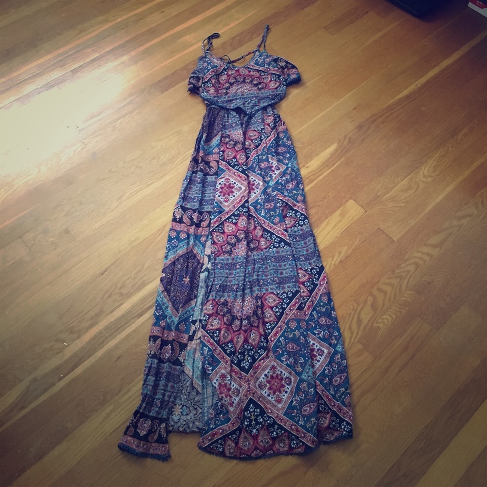 patterned colorful maxi