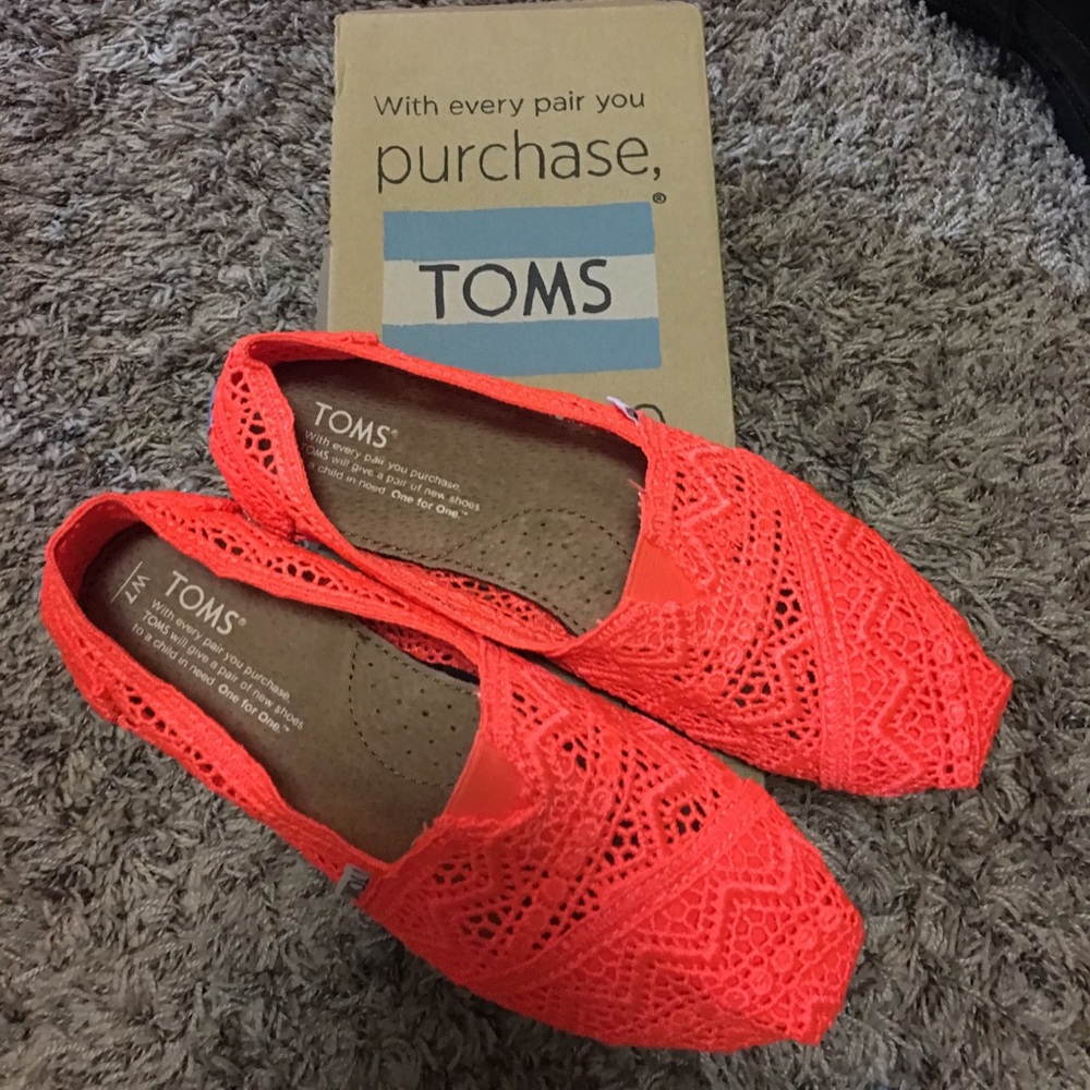 NWOT Toms Neon Shoes