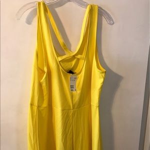 H&M Yellow Fit and Flare Dress