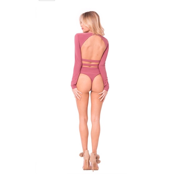 Sale NEW Mauve Berry Long Sleeve Bodysuit - Picture 6 of 8