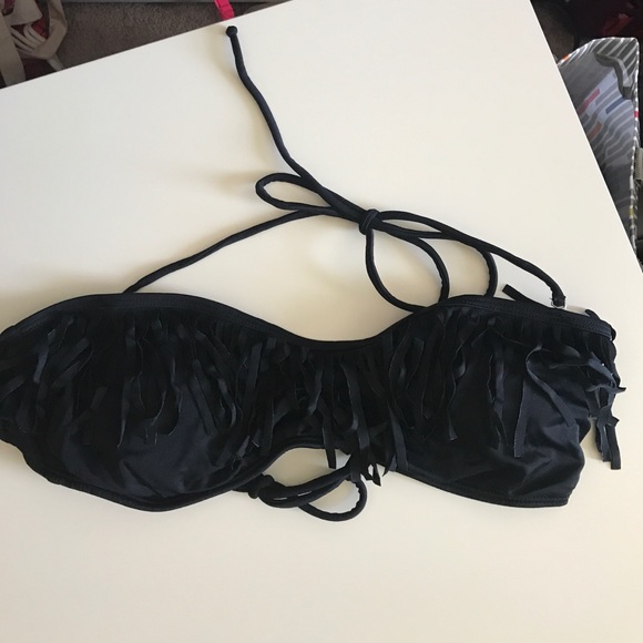 Black fringe bikini top - Picture 2 of 2