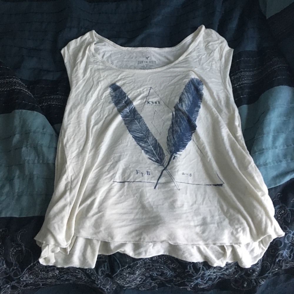 Soft and sexy white/cream Aeropostale t-shirt