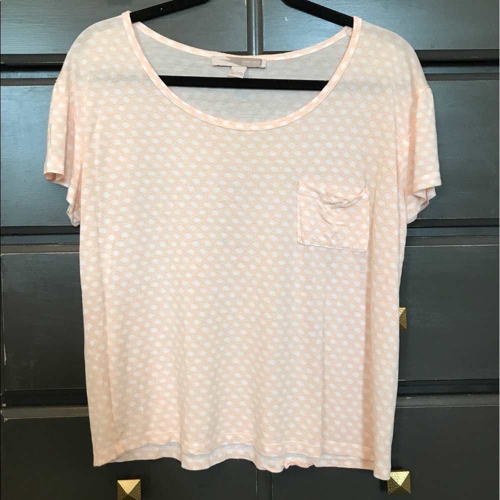Peach and cream loose Tshirt