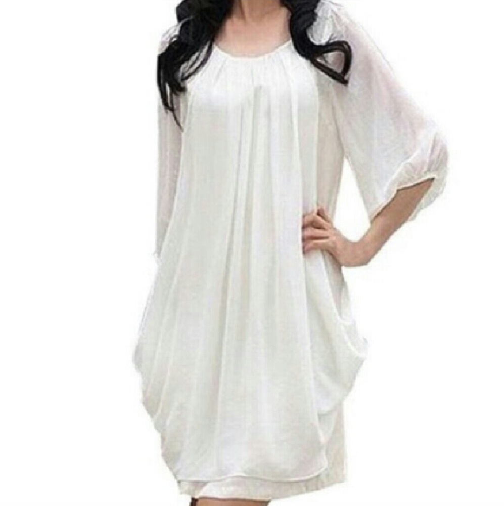 Women's 3/4 sleeve chiffon dress