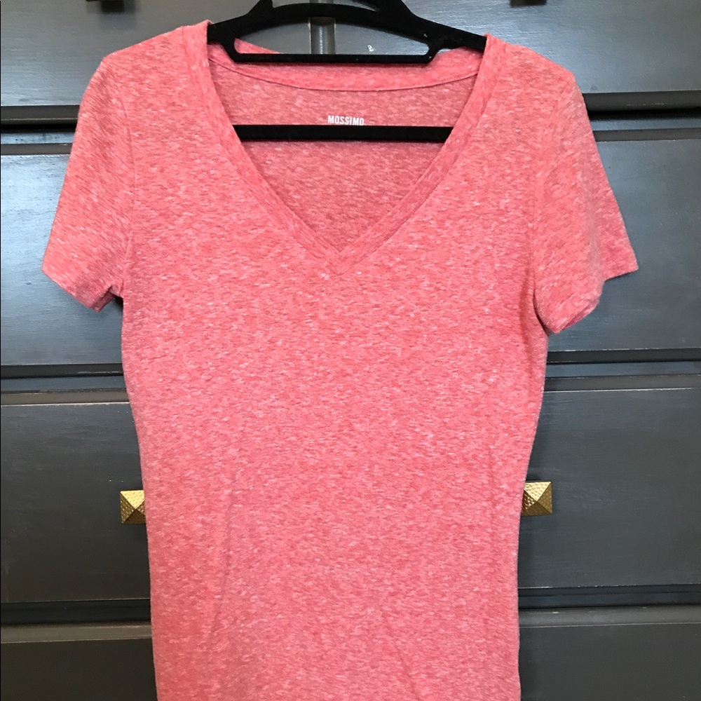 Red V-neck T-shirt