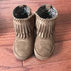 Brand-new never worn Brown fringe boots