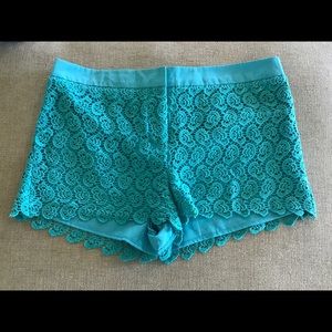 Esley Turquoise Lace Shorts size L